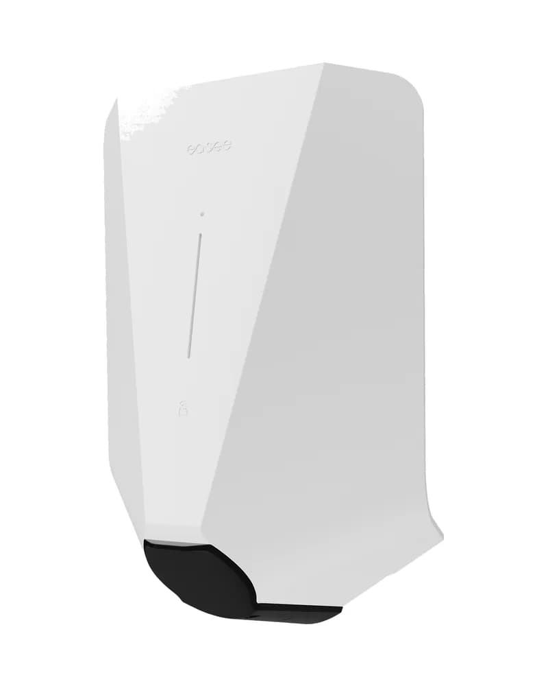 Borne de recharge Easee Home blanche, vue de trois quarts